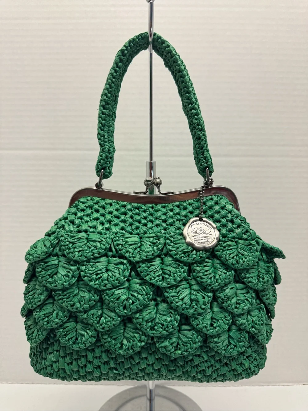 Patricia Nash Laureana Scalloped Raffia Frame Bag - Picture 1 of 11